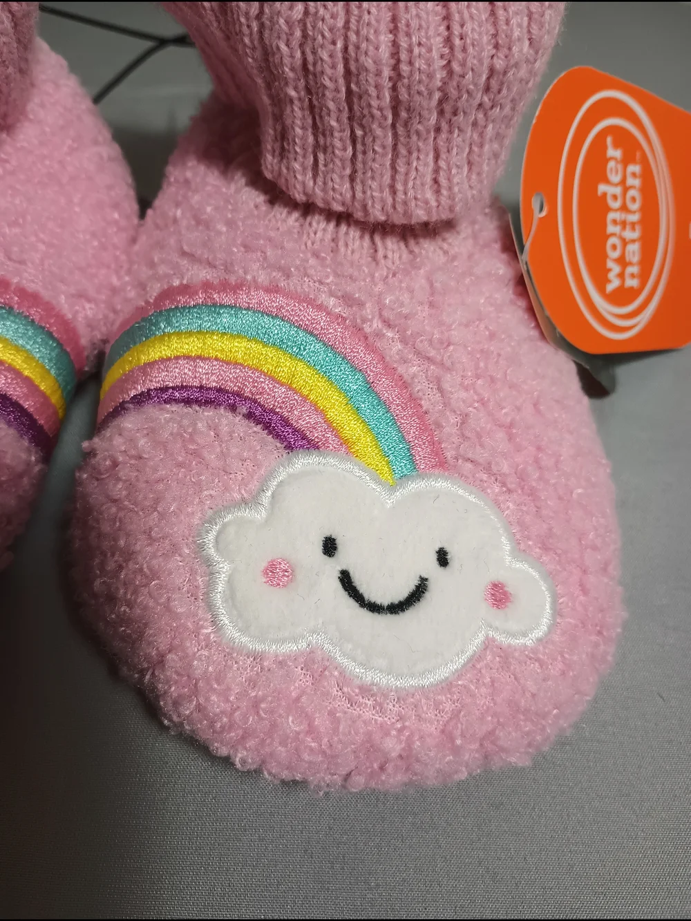 Wonder Nation Infant Rainbow Bootie Slippers